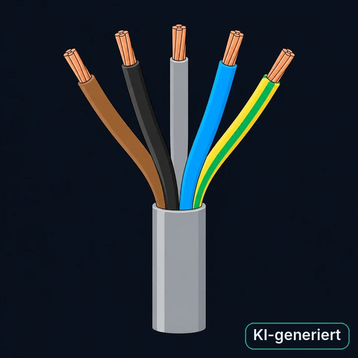 Fünfadrige Leitung als Illustration