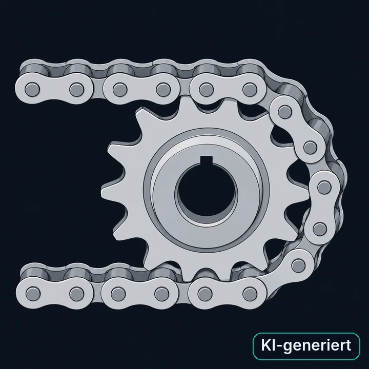Rollenkette & Kettenrad als Illustration